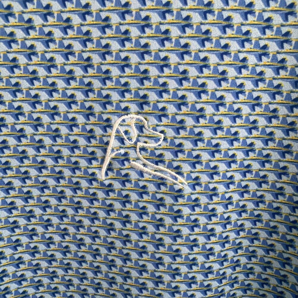 Rhoback Blue Angels Mens XL The Flyover Fighter Jet Performance Golf Polo Shirt - Picture 6 of 16